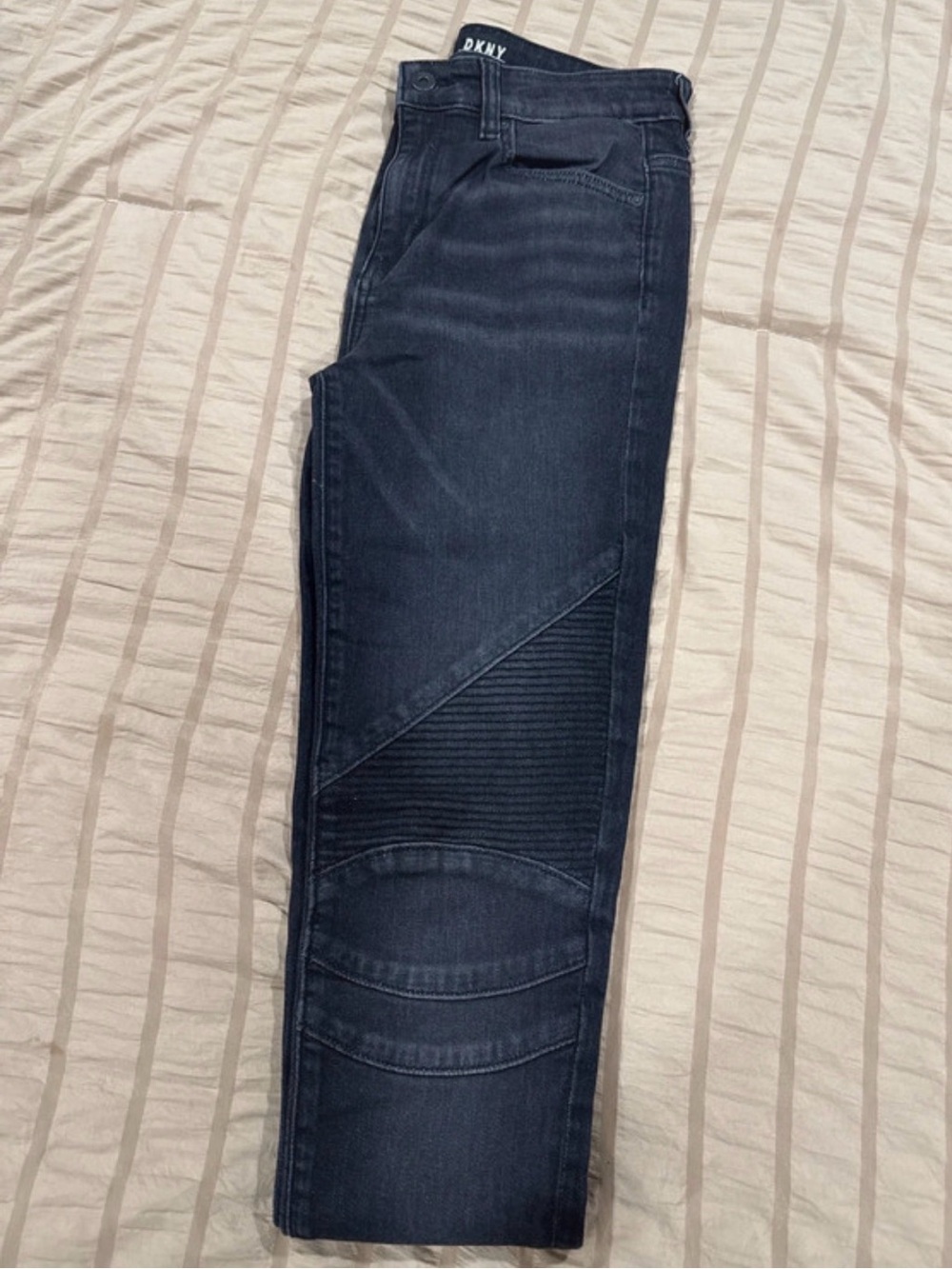 DKNY Black Wash Moto Jeans